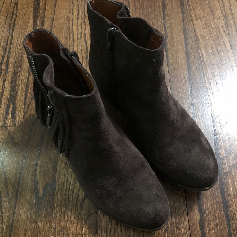 Lucky brand fringe booties